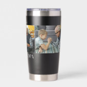 Opa 3 foto kleinkinderen  geïsoleerde drinkbeker (Achterkant)