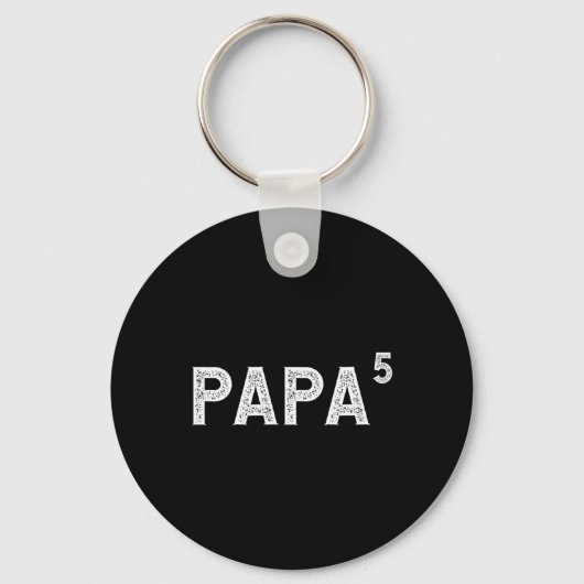 Opa 5 voor grootvader met 5 kleinkinderen sleutelhanger (Voorkant)
