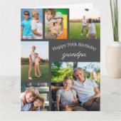 Opa 6 Fotocollage Alle Leeftijd Groot Gelukkige Ve Kaart (Voorkant)