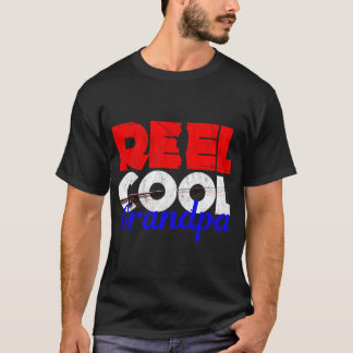 Opa aan het vissen t-shirt