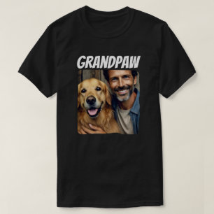 Opa Aangepaste Foto Opa Hond Modern T-shirt
