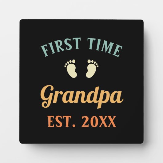 Opa Abuelo Nonno Gramps First Time Grandpa Fotoplaat (Voorkant)