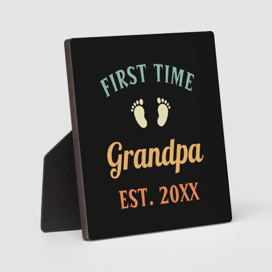 Opa Abuelo Nonno Gramps First Time Grandpa Fotoplaat (Voorkant)