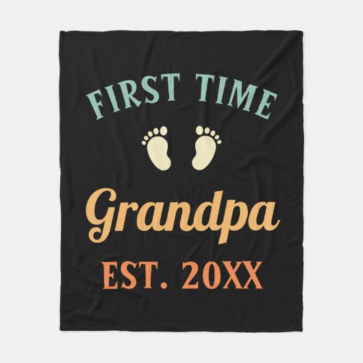 Opa Abuelo Nonno Grootvader Eerste keer opa Fleece Deken (Voorkant)
