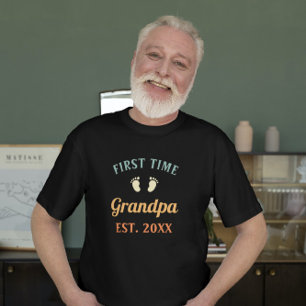 Opa Abuelo Nonno Grootvader Eerste keer opa T-shirt
