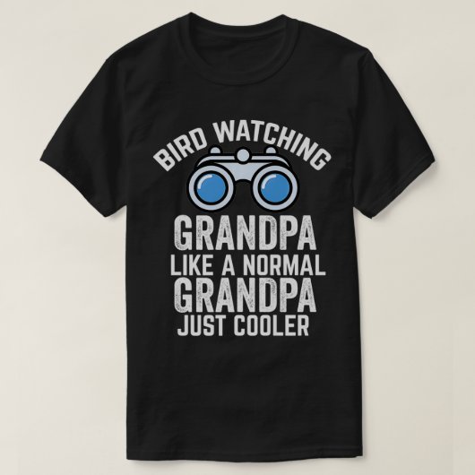 Opa als een normale opa, gewoon koeler Bird Wa T-shirt (Design voorkant)