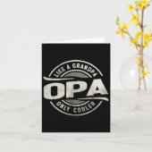 Opa als een opa alleen cooler grappige opa kaart (Gele Bloem)