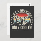 Opa als een opa, alleen cooler Retro Briefkaart (Voorkant / Achterkant)