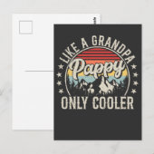 Opa als een opa, maar dan koeler Retro Briefkaart (Voorkant / Achterkant)