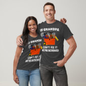 Opa als opa Cant Fix II werd doorgelicht T-shirt (Unisex)