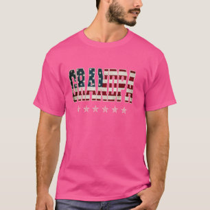 Opa Amerikaanse vlag 4 juli  kerst T-shirt