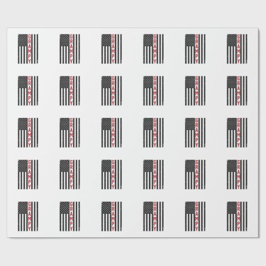 Opa Amerikaanse Vlag Patriottische Vintage Vector Cadeaupapier (Vlak)