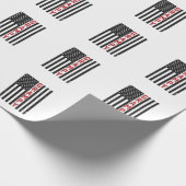 Opa Amerikaanse Vlag Patriottische Vintage Vector Cadeaupapier (Hoek)