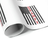 Opa Amerikaanse Vlag Patriottische Vintage Vector Cadeaupapier (Rol Hoek)