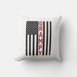 Opa Amerikaanse Vlag Patriottische Vintage Vector  Kussen