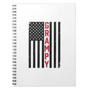 Opa Amerikaanse Vlag Patriottische Vintage Vector  Notitieboek