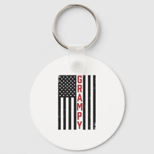 Opa Amerikaanse Vlag Patriottische Vintage Vector Sleutelhanger