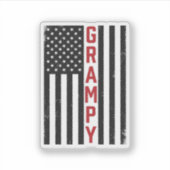 Opa Amerikaanse Vlag Patriottische Vintage Vector Sticker (Voorkant)