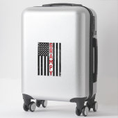 Opa Amerikaanse Vlag Patriottische Vintage Vector Sticker (Koffer)