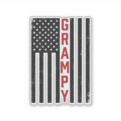 Opa Amerikaanse Vlag Patriottische Vintage Vector  Sticker (Voorkant)