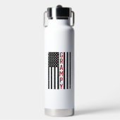 Opa Amerikaanse Vlag Patriottische Vintage Vector Waterfles (Voorkant)