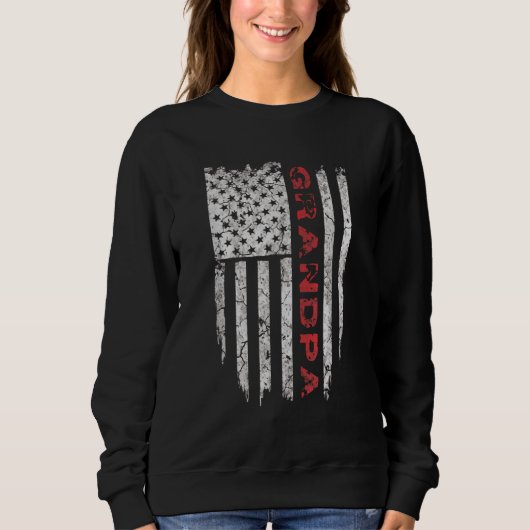 Opa Amerikaanse vlag Vaderdag Gifts Trui (Voorkant)