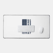 Opa Amerikaanse Vlag Versleten Patriottisch Ontwer Bureaumat (Keyboard & Muis)