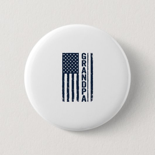Opa Amerikaanse Vlag Versleten Patriottisch Ontwer Ronde Button 5,7 Cm (Voorkant)