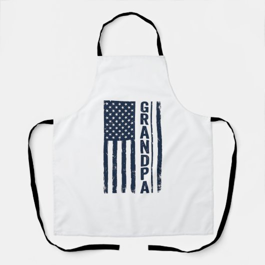 Opa Amerikaanse Vlag Versleten Patriottisch Ontwer Schort (Voorkant)