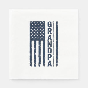 Opa Amerikaanse Vlag Versleten Patriottisch Ontwer Servet