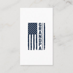 Opa Amerikaanse Vlag Versleten Patriottisch Ontwer Visitekaartje