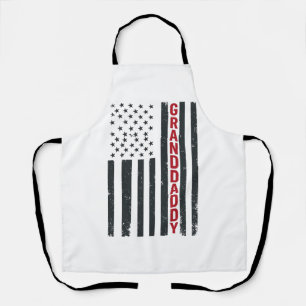 Opa Amerikaanse Vlag Vintage Patriottisch Design_ Schort