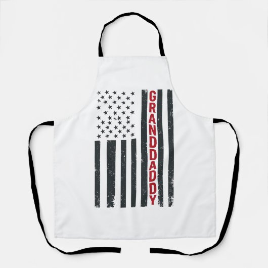Opa Amerikaanse Vlag Vintage Patriottisch Design_ Schort (Voorkant)