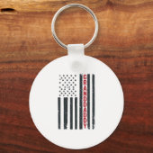 Opa Amerikaanse Vlag Vintage Patriottisch Design_ Sleutelhanger (Voorkant)