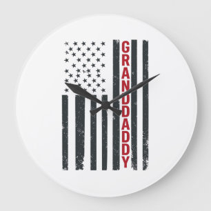 Opa Amerikaanse Vlag Vintage Patriottisch Ontwerp_ Grote Klok