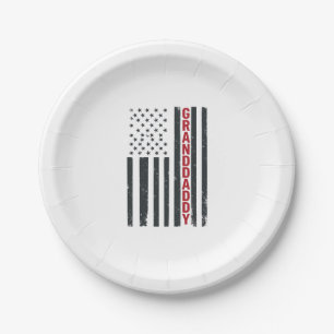 Opa Amerikaanse Vlag Vintage Patriottisch Ontwerp_ Papieren Bordje
