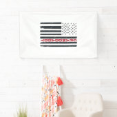 Opa Amerikaanse Vlag Vintage Patriottisch Ontwerp_ Spandoek (Insitu)