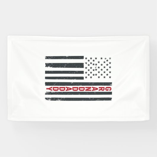 Opa Amerikaanse Vlag Vintage Patriottisch Ontwerp_ Spandoek (Horizontaal)