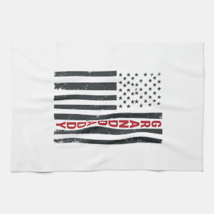 Opa Amerikaanse Vlag Vintage Patriottisch Ontwerp_ Theedoek