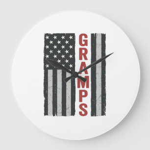 Opa Amerikaanse Vlag Vintage Patriottische Vector_ Grote Klok