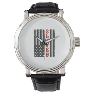 Opa Amerikaanse Vlag Vintage Patriottische Vector_ Horloge