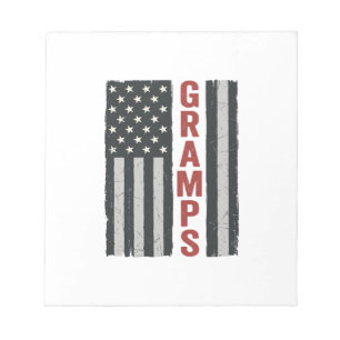Opa Amerikaanse Vlag Vintage Patriottische Vector_ Notitieblok