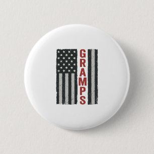 Opa Amerikaanse Vlag Vintage Patriottische Vector_ Ronde Button 5,7 Cm