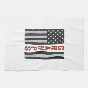 Opa Amerikaanse Vlag Vintage Patriottische Vector_ Theedoek