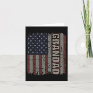 Opa Amerikaanse Vlag Vintage Vaderdag 4 juli  Kaart