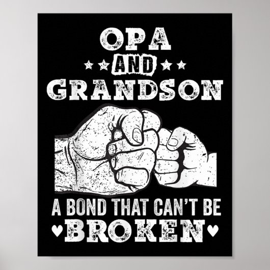 Opa And Grandson A Bond That Cant Be Broken Grandp Poster (Voorkant)