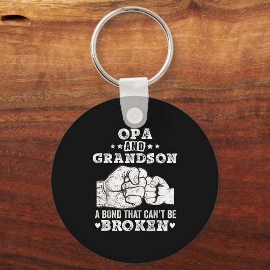 Opa And Grandson A Bond That Cant Be Broken Grandp Sleutelhanger (Voorkant)