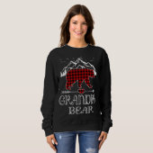 Opa BearRed Buffalo Plaid Oma Beer Pyjama Trui (Voorkant volledig)