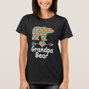 Opa Beer Puzzelstuk Autisme Bewustzijn Familie T-shirt