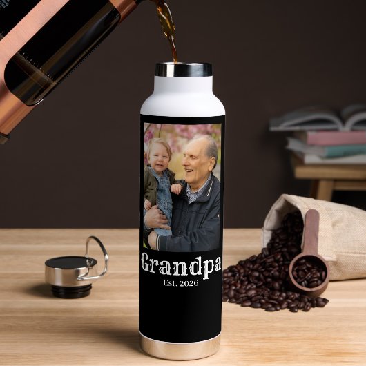 Opa begon geschatte gewoonte jaar waterfles